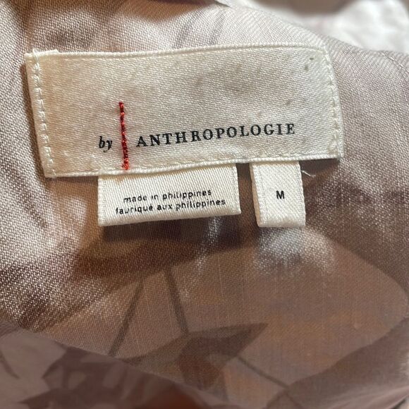 Anthropologie Wide Leg Linen Blend Jumpsuit Beige - Picture 6 of 8